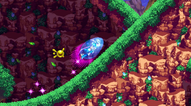 Freedom Planet 2 character running up a hill